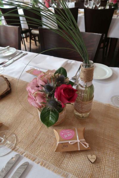 Hochzeit Vintage Blumengesteck Gastgeschenk